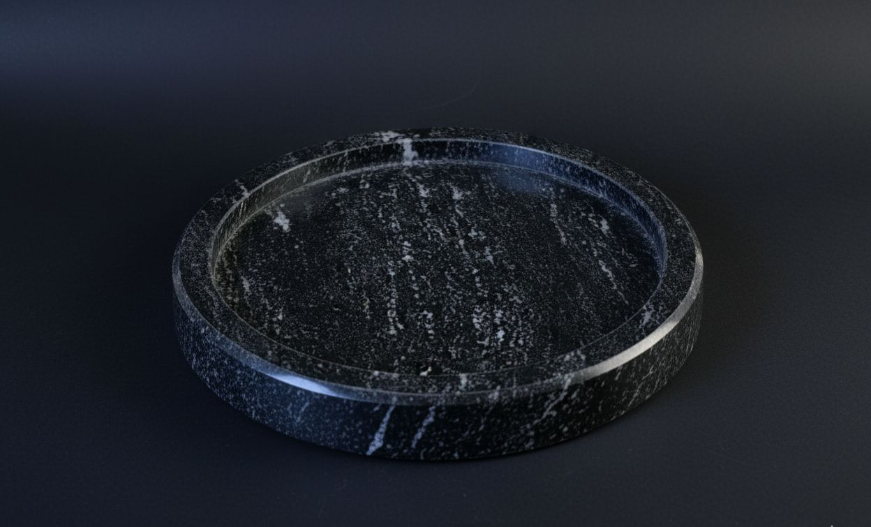 Portaoggetti in granito nero – realizzato artigianalmente