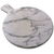 Vassoio tondo con manico in marmo bianco di Carrara - eleganza e unicità per la tua casa