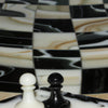 Scacchiera in marmo artigianale bianco e nero personalizzabile