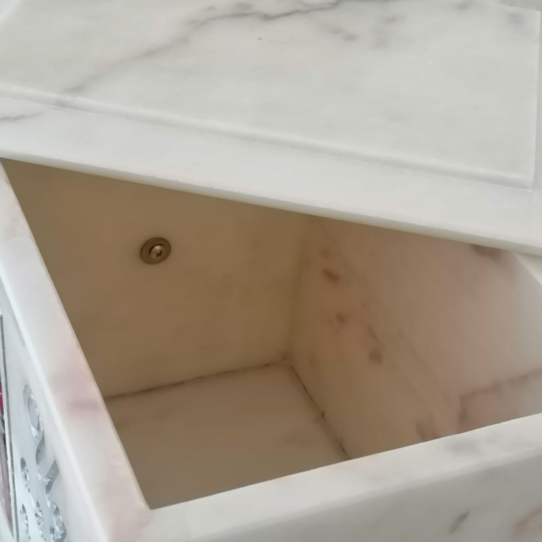 Urna in marmo rosa Portogallo lucido per ceneri di animali personalizzabile